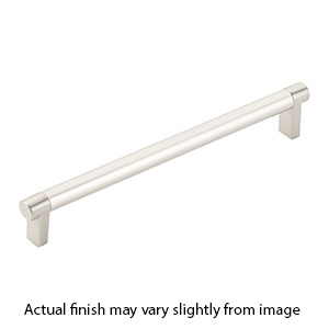 8" cc Select Smooth Cabinet Rectangular Pull - Satin Nickel