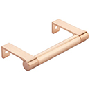 3.75" cc Select Smooth Cabinet Edge Pull - Satin Copper