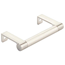 3.75" cc Select Smooth Cabinet Edge Pull - Satin Nickel