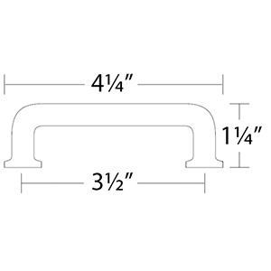 86633 - Timeless Classics - 3.5" Westridge Pull - Satin Brass