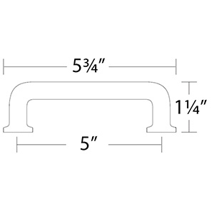 86635 - Timeless Classics - 5" Westridge Pull - Satin Brass