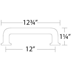 86639 - Timeless Classics - 12" Westridge Pull - Satin Brass