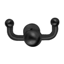 2609 - Traditional Brass - Double Hook - Wilshire Rosette - Flat Black