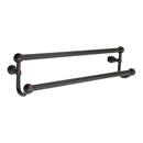 26031 - Traditional Brass - 18" Double Towel Bar - Oval Rosette - Bronze