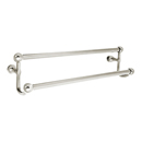 26031 - Traditional Brass - 18" Double Towel Bar - Wilshire Rosette - Polished Nickel