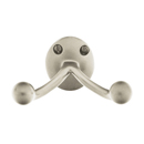 2607 - Traditional Brass - Double Hook - Satin Nickel