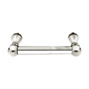 2605 - Traditional Brass - Spring Rod Paper Holder - Small Round Rosette - Polished Nickel