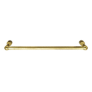 26024 - Traditional Brass - 12" Towel Bar - Round Rosette - French Antique