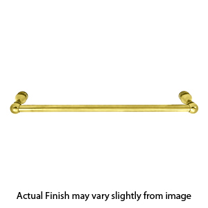 26024 - Traditional Brass - 12" Towel Bar - #8 Rosette - Unlacquered Brass