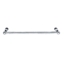 26024 - Traditional Brass - 12" Towel Bar - Small Round Rosette - Polished Chrome