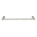 26024 - Traditional Brass - 12" Towel Bar - Small Round Rosette - Polished Nickel