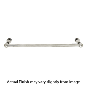 26021 - Traditional Brass - 18" Towel Bar - Small Round Rosette - Polished Nickel