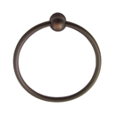 2601 - Traditional Brass - Towel Ring - Rectangular Rosette - Bronze