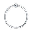 2601 - Traditional Brass - Towel Ring - Small Round Rosette - Polished Chrome