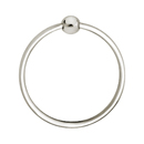 2601 - Traditional Brass - Towel Ring - #8 Rosette - Polished Nickel