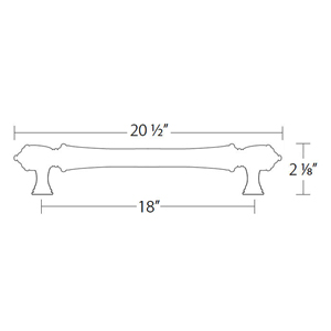 86344 - Traditional Brass - 18" Spindle Appliance Pull - Polished Nickel