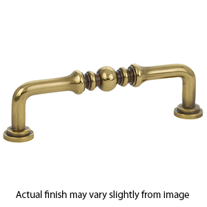 86130 - Traditional Brass - 4" Spindle Pull - French Antique