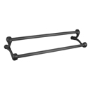 27081 - Tuscany - 18" Double Towel Bar - Rosette #12 - Flat Black