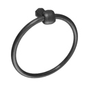 2701 - Tuscany - Towel Ring - Rosette #12 - Flat Black