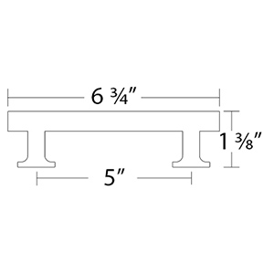 86676 - Urban Modern - 5" cc Freestone Pull - Satin Brass