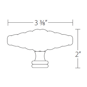 76018 - Wrought Steel - 3 3/8" Bastogne Knob - Satin Steel