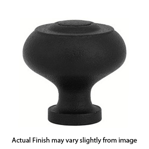 76015 - Wrought Steel - 1" Brittany Knob - Flat Black