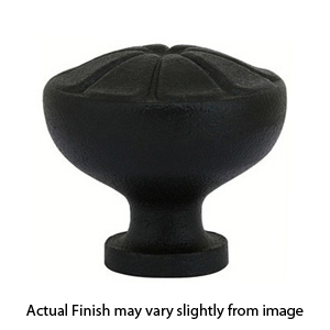 76014 - Wrought Steel - 1.25" Petal Knob - Flat Black