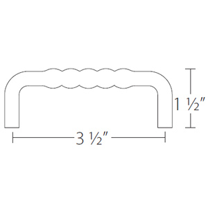 76021 - Wrought Steel - 3.5" San Carlos Pull - Satin Steel