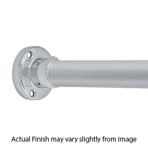 36" Shower Rod - Heavy Duty Round - Polished Chrome