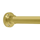 Heavy Duty Round - Shower Rod - Satin Brass