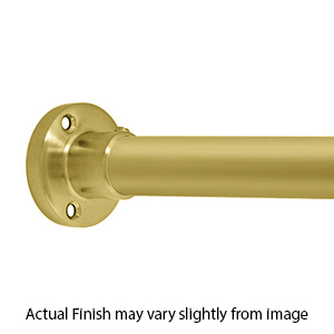 48" Shower Rod - Heavy Duty Round - Satin Brass