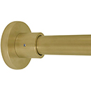 36" Shower Rod - Deluxe Contemporary - Satin Brass