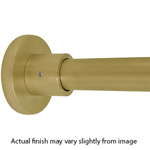 60" Shower Rod - Deluxe Contemporary - Satin Brass