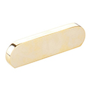 10041-UNBR - Modern Oval - 3"cc Cabinet Pull - Unlacquered Brass