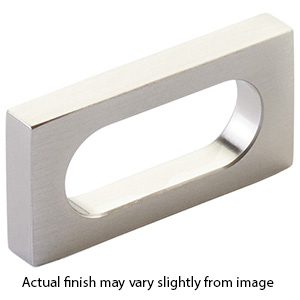 10031-BN - Modern Oval Slot - 2"cc Cabinet Pull - Brushed Nickel