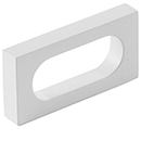 10031-MW - Modern Oval Slot - 2"cc Cabinet Pull - Matte White