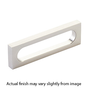 10032-BN - Modern Oval Slot - 3.5"cc Cabinet Pull - Brushed Nickel