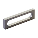 10032-GM - Modern Oval Slot - 3.5"cc Cabinet Pull - Gunmetal