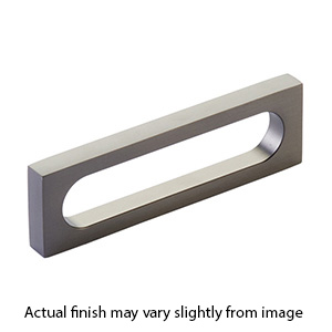 10032-GM - Modern Oval Slot - 3.5"cc Cabinet Pull - Gunmetal