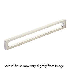 10034-BN - Modern Oval Slot - 8"cc Cabinet Pull - Brushed Nickel