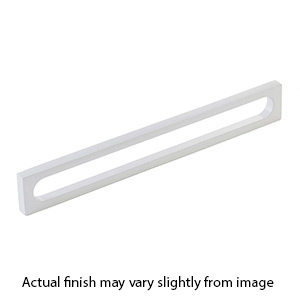 10034-MW - Modern Oval Slot - 8"cc Cabinet Pull - Matte White