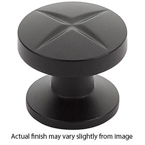 210 MB - Northport - 1 3/8" Round Polygon Knob - Matte Black