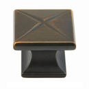 215 ABZ - Northport - 1 3/8" Square Polygon Knob - Ancient Bronze