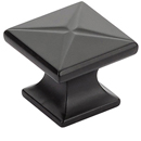 215 MB - Northport - 1 3/8" Square Polygon Knob - Matte Black