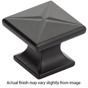 215 MB - Northport - 1 3/8" Square Polygon Knob - Matte Black