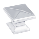 215 26 - Northport - 1 3/8" Square Polygon Knob - Polished Chrome