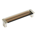 316-15-SM - Positano - 5 3/8" Cabinet Pull - Satin Nickel/Smoke