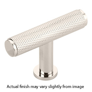 5001-PN - Pub House Knurled - 2" T-Knob - Polished Nickel