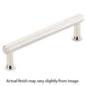 5005-PN - Pub House Knurled - 5" cc Cabinet Pull - Polished Nickel