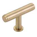 5101-SSB - Pub House Smooth - 2" T-Knob - Satin Brass